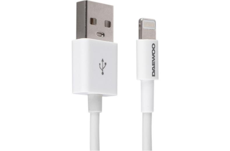 DAEWOO 1 METRE USB-A TO 8 PIN LIGHTNING CABLE 2.1A FAST CHARGE DAEWOO 1 METRE USB-A TO 8 PIN LIGHTNING CABLE 2.1A FAST CHARGE