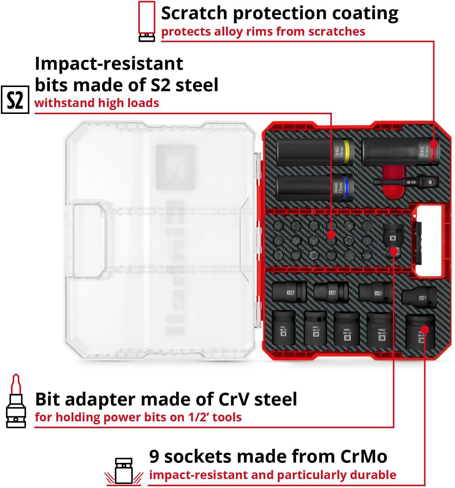 Einhell 32pc 1/2" Impact Socket Bit Set