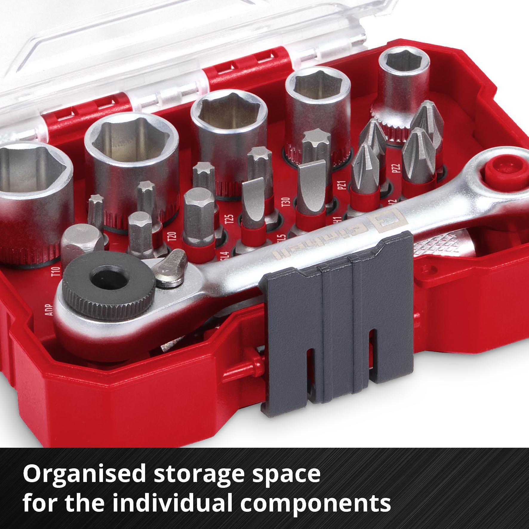 Einhell 21pc Screwdriver Bit/Rachet Set