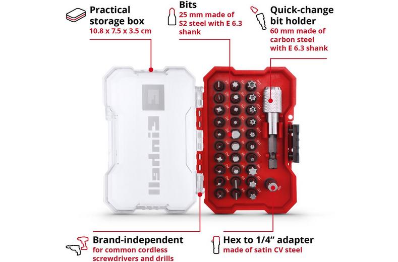 Einhell 32pc Screwdriver Bit Set Einhell 32pc Screwdriver Bit Set