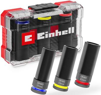 Einhell 3pc 1/2" Impact Socket Set