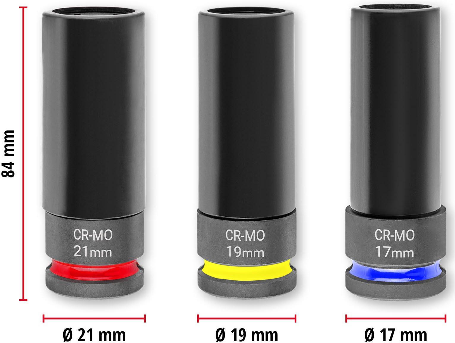 Einhell 3pc 1/2" Impact Socket Set