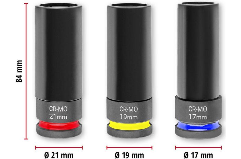Einhell 3pc 1/2" Impact Socket Set Einhell 3pc 1/2" Impact Socket Set