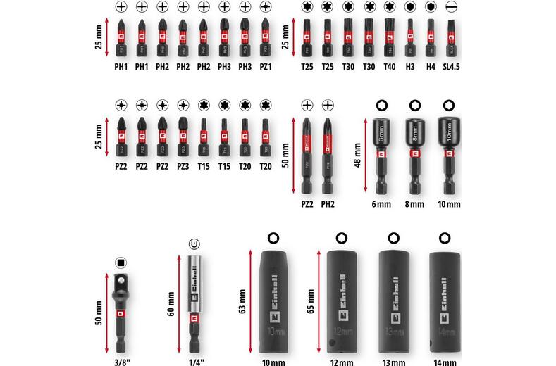 Einhell 35pc Impact Bit & Socket Set Einhell 35pc Impact Bit & Socket Set