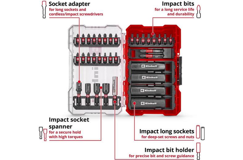 Einhell 35pc Impact Bit & Socket Set Einhell 35pc Impact Bit & Socket Set