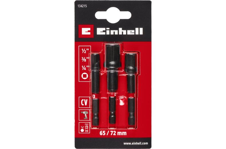 Einhell 3pc 1/4" Socket Adapter Set Einhell 3pc 1/4" Socket Adapter Set