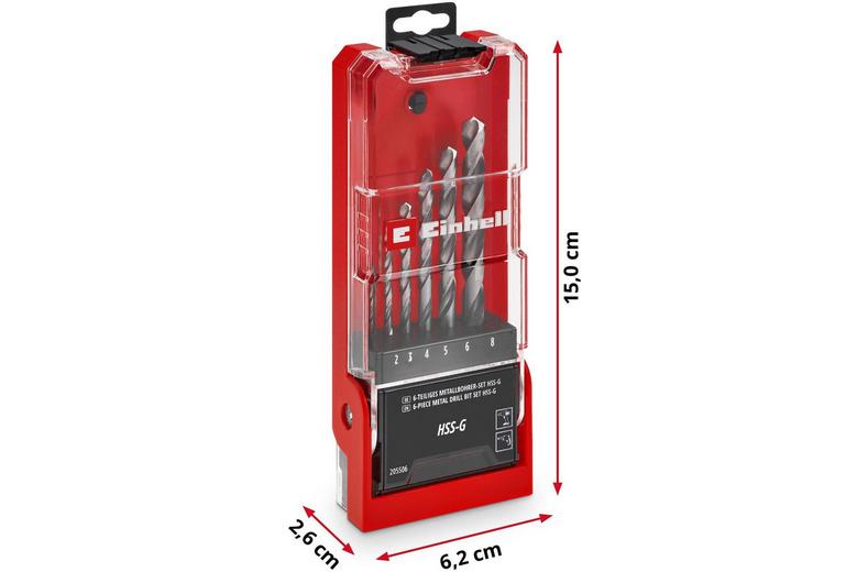 Einhell 6pc HSS-Ground drill bit Set Einhell 6pc HSS-Ground drill bit Set