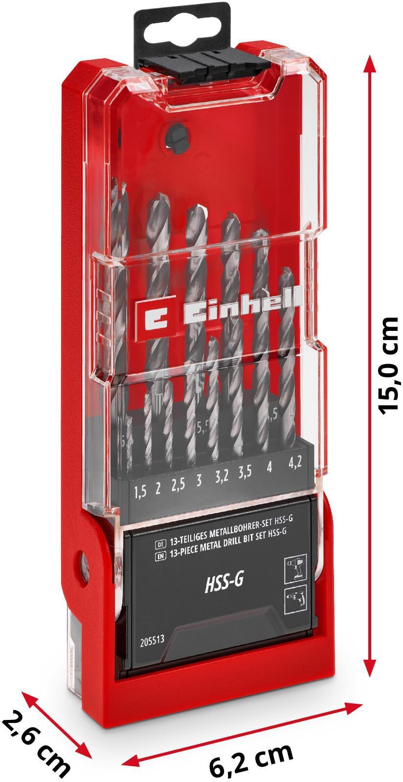Einhell 13pc HSS-Ground drill bit Set