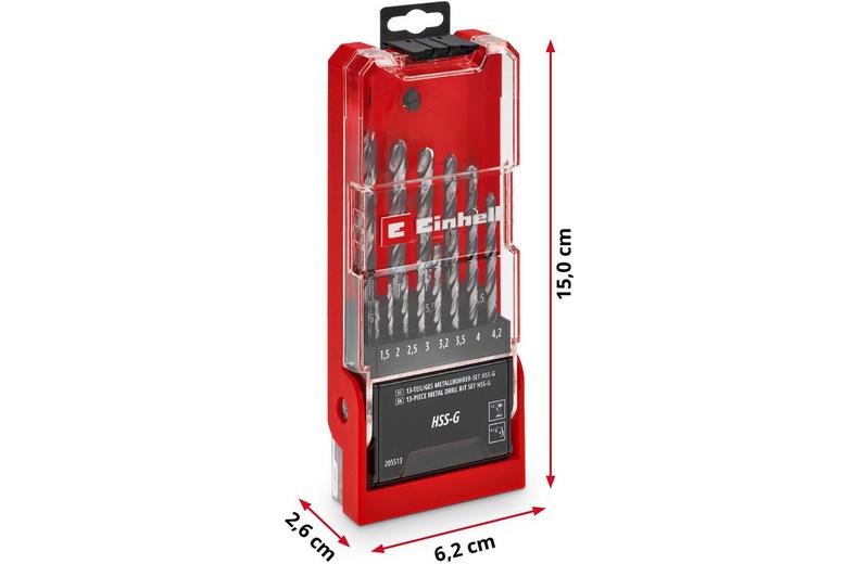 Einhell 13pc HSS-Ground drill bit Set Einhell 13pc HSS-Ground drill bit Set