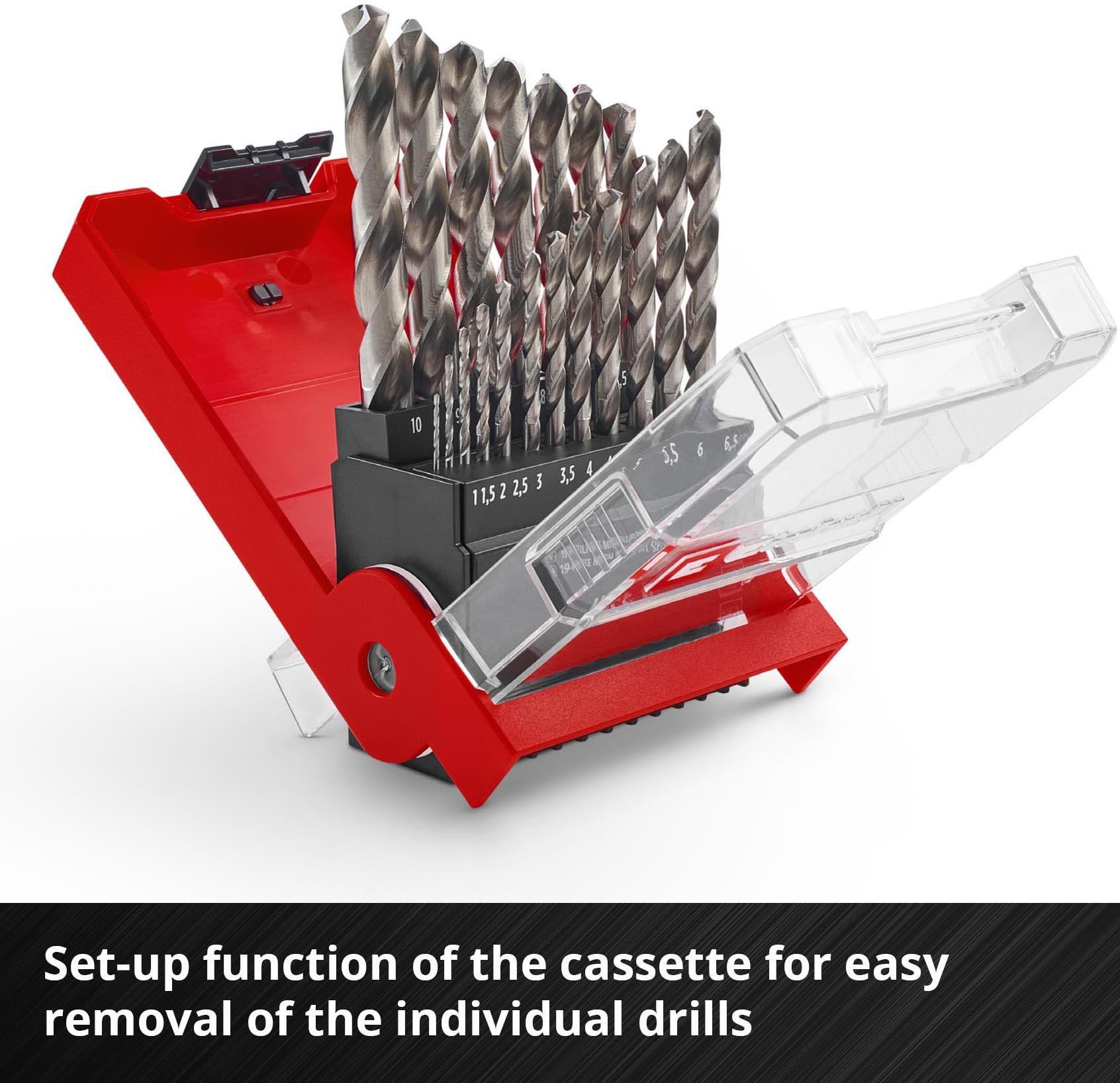 Einhell 19pc HSS-Ground drill bit Set