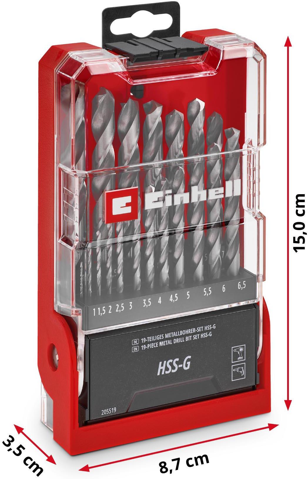 Einhell 19pc HSS-Ground drill bit Set