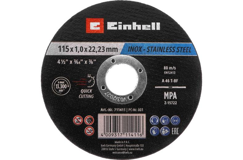 Einhell 10pc 115mm Angle Grinder Disc with Tin Einhell 10pc 115mm Angle Grinder Disc with Tin