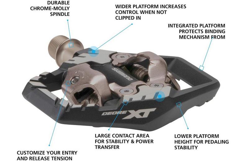 Shimano XT Deore PD-M8120 Trail Wide SPD Pedals Shimano XT Deore PD-M8120 Trail Wide SPD Pedals