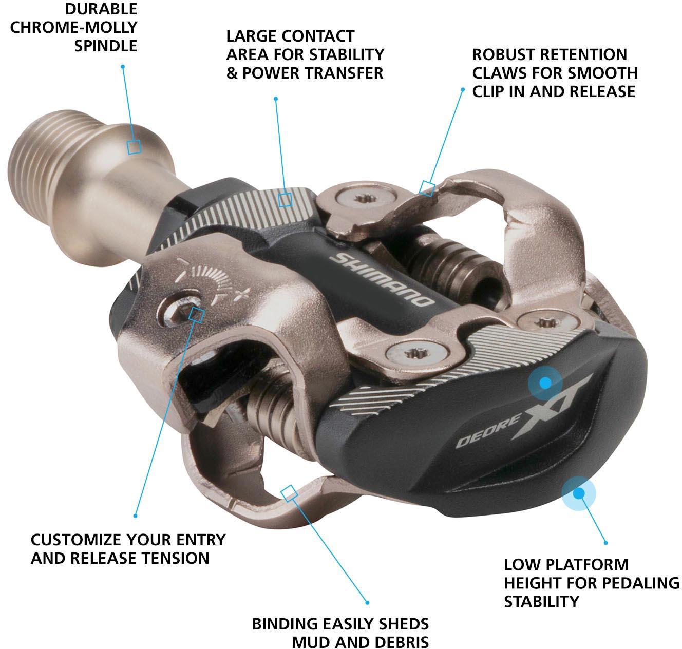Shimano XT PD-M8100 SPD XC Race Pedals