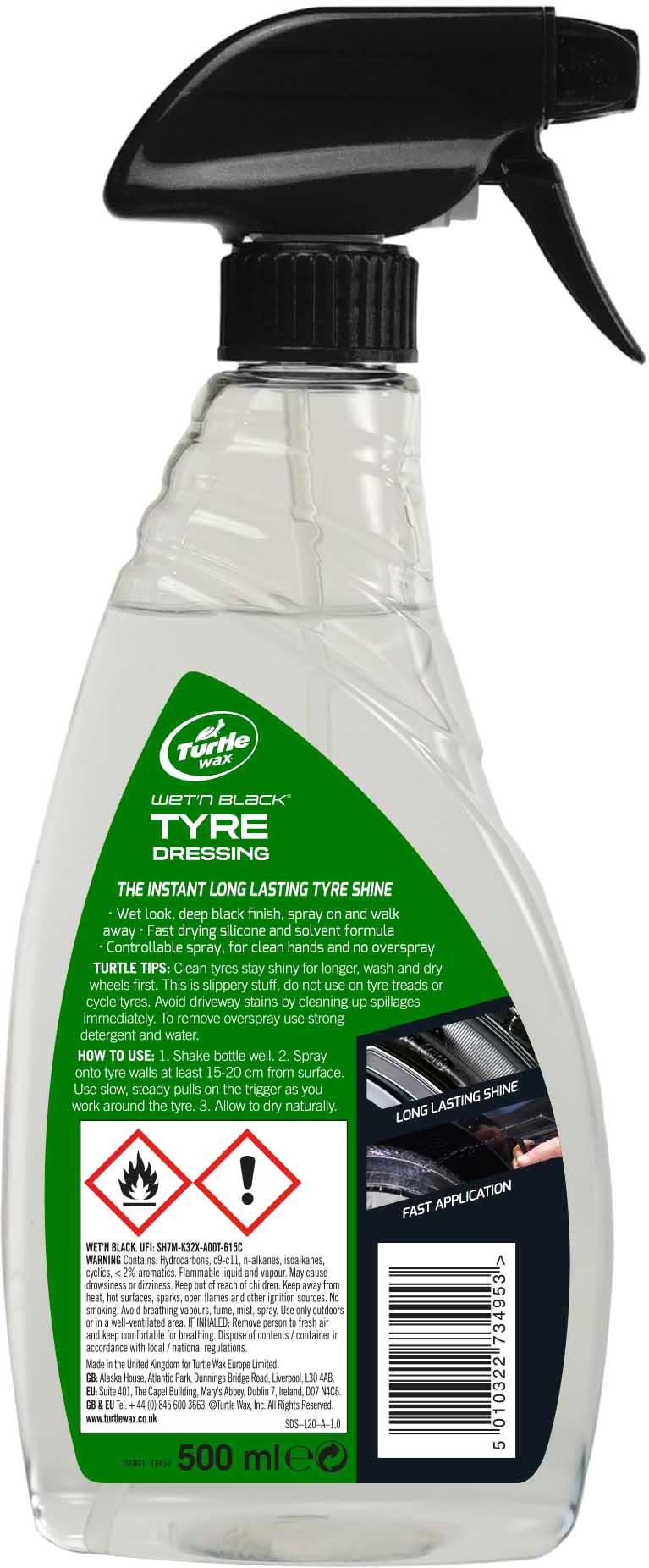 Turtle Wax Wet n Black Tyre Dressing 500ML