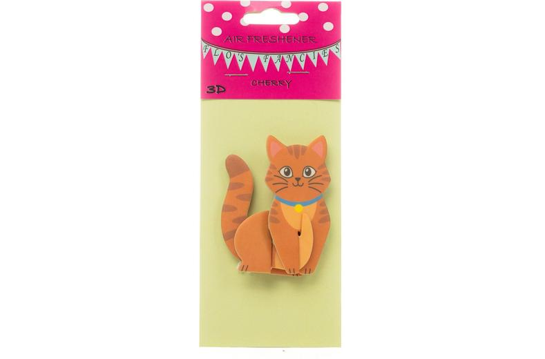 FF 3D Cat Brown Air Freshener - Cherry FF 3D Cat Brown Air Freshener - Cherry