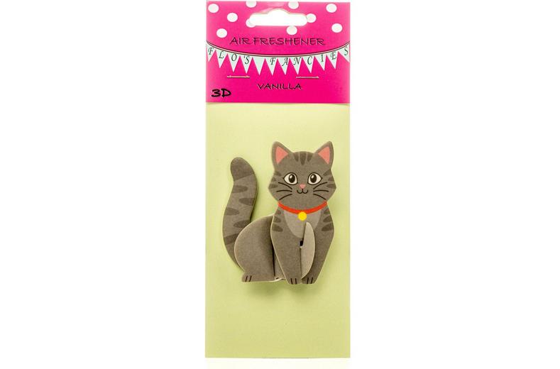 FF 3D Cat Grey Air Freshener - Vanilla FF 3D Cat Grey Air Freshener - Vanilla