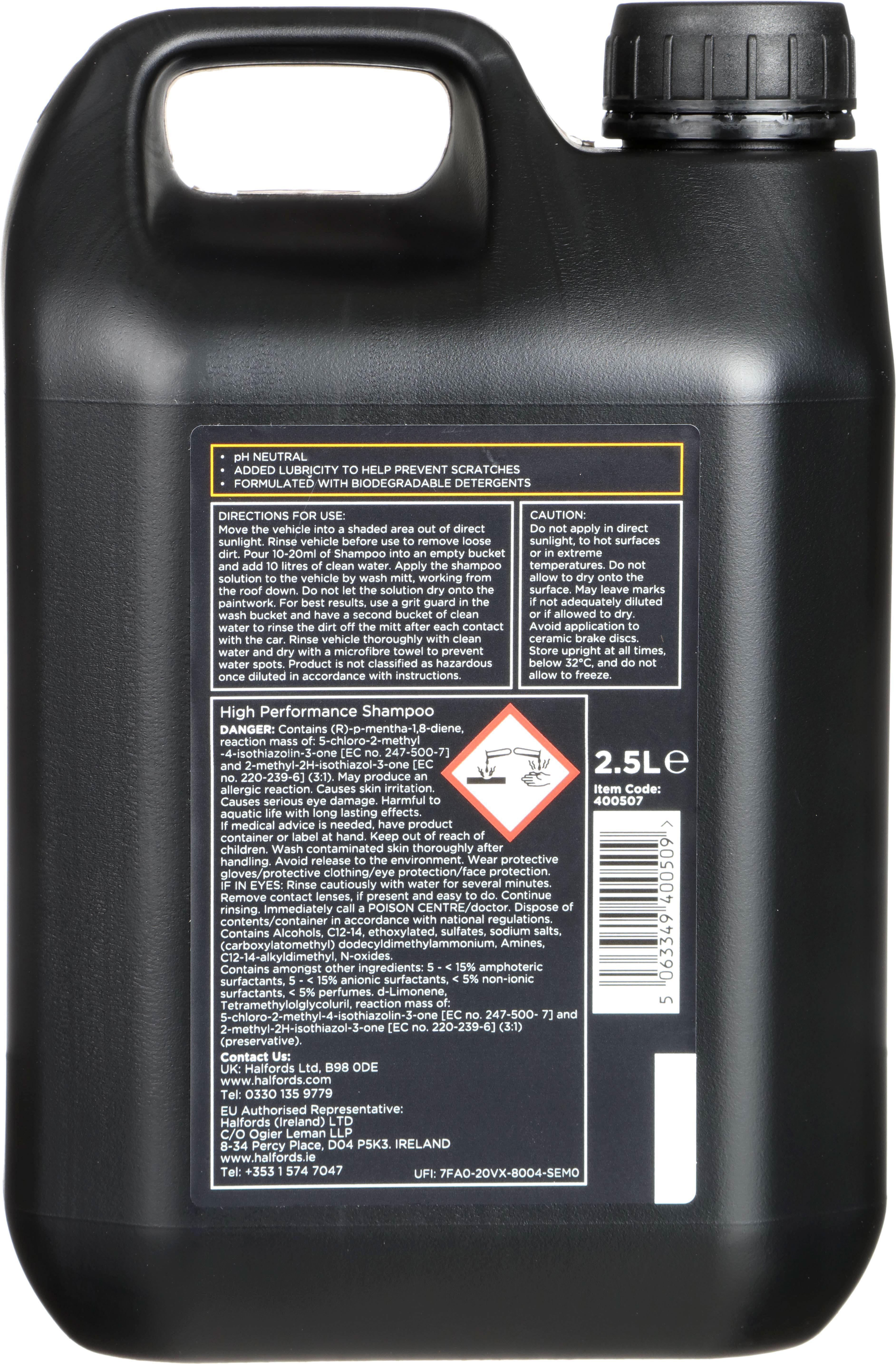Halfords Advanced High Performance Shampoo 2.5L