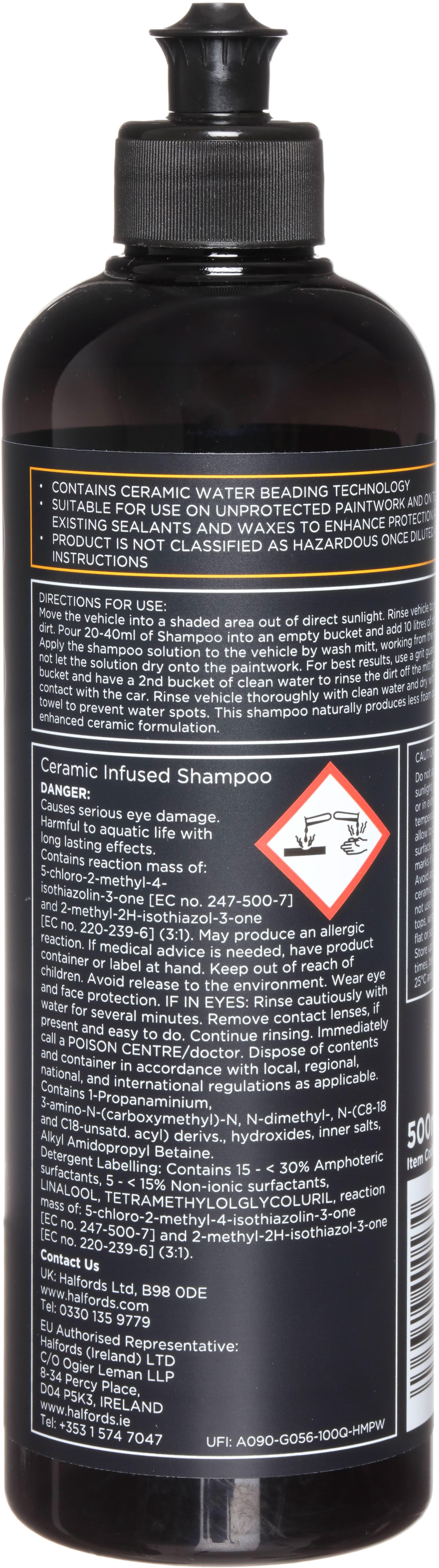 Halfords Advanced Ceramic Infused Shampoo 