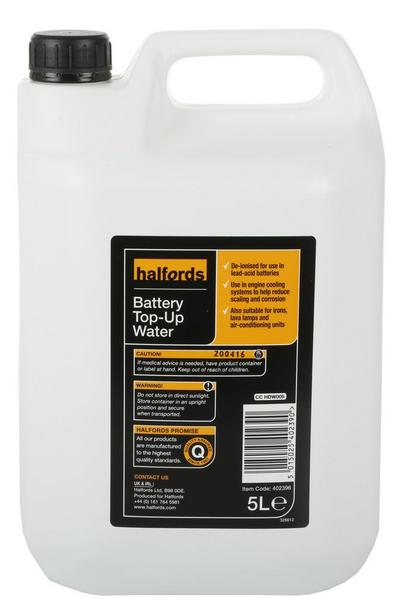 Halfords Battery Top-Up Water 5L Halfords Battery Top-Up Water 5L