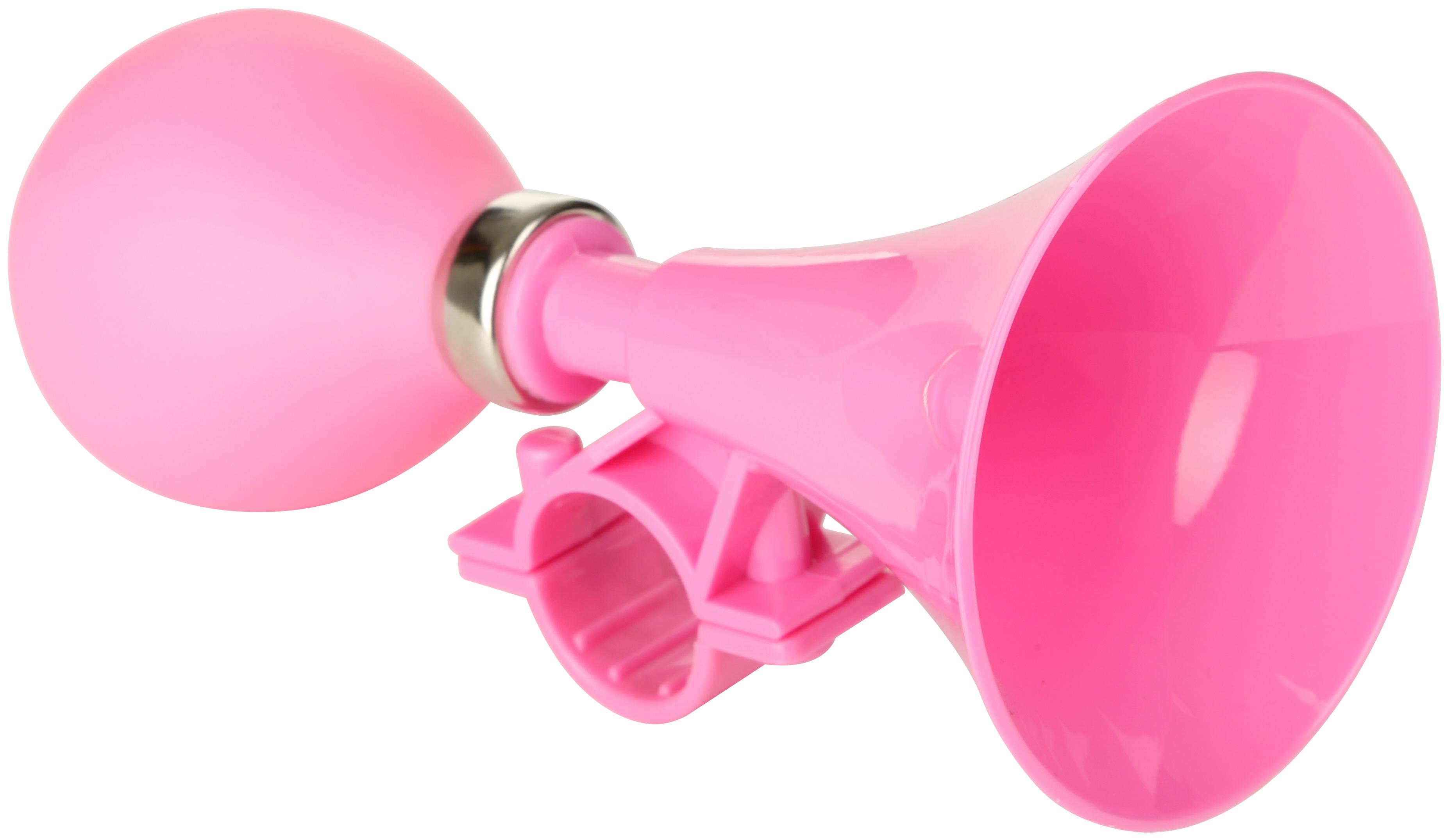 Child's pink bicycle horn.