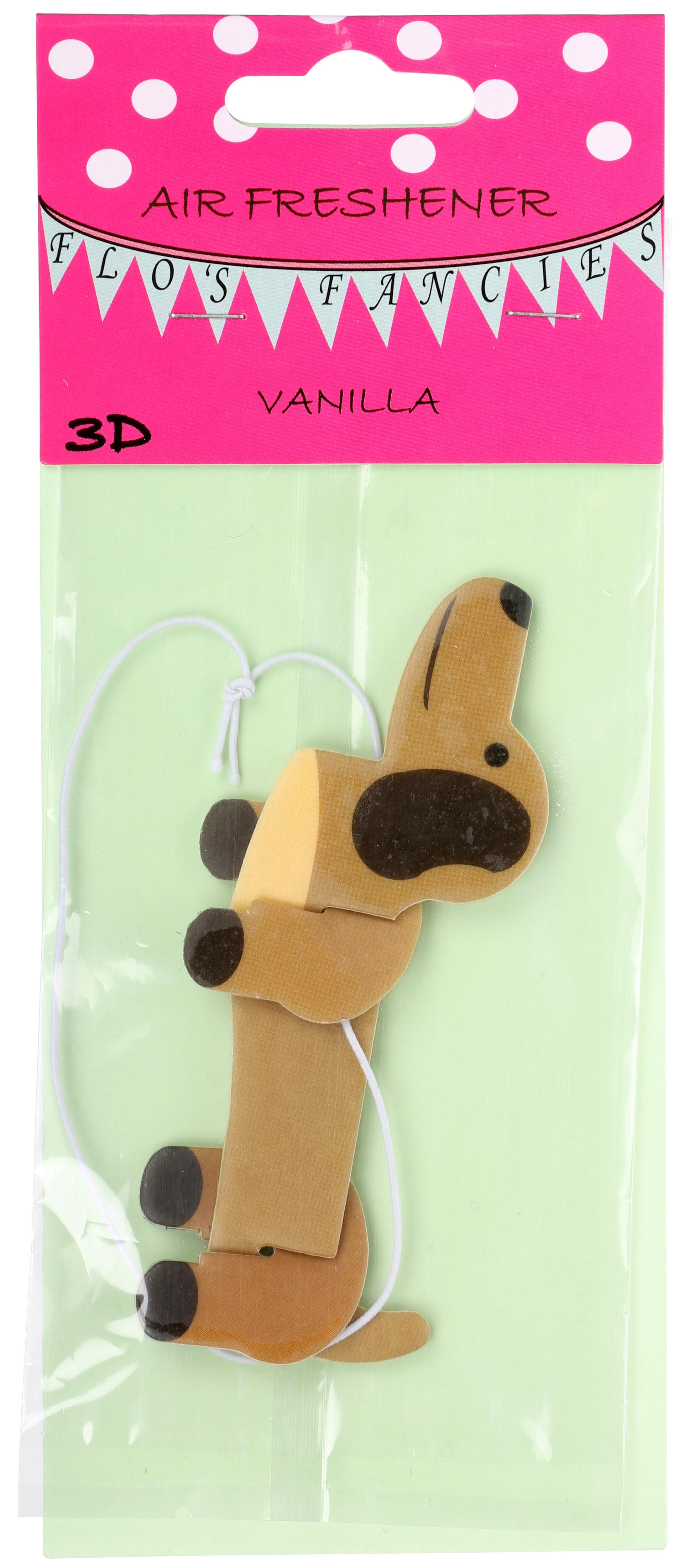 Flos Fancies Dog 3D Vanilla Air Freshener