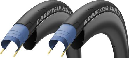 Halfords Goodyear Eagle F1 Tubeless Tyre Bundle, Black 700X25C | Extra 8% off for BC Members