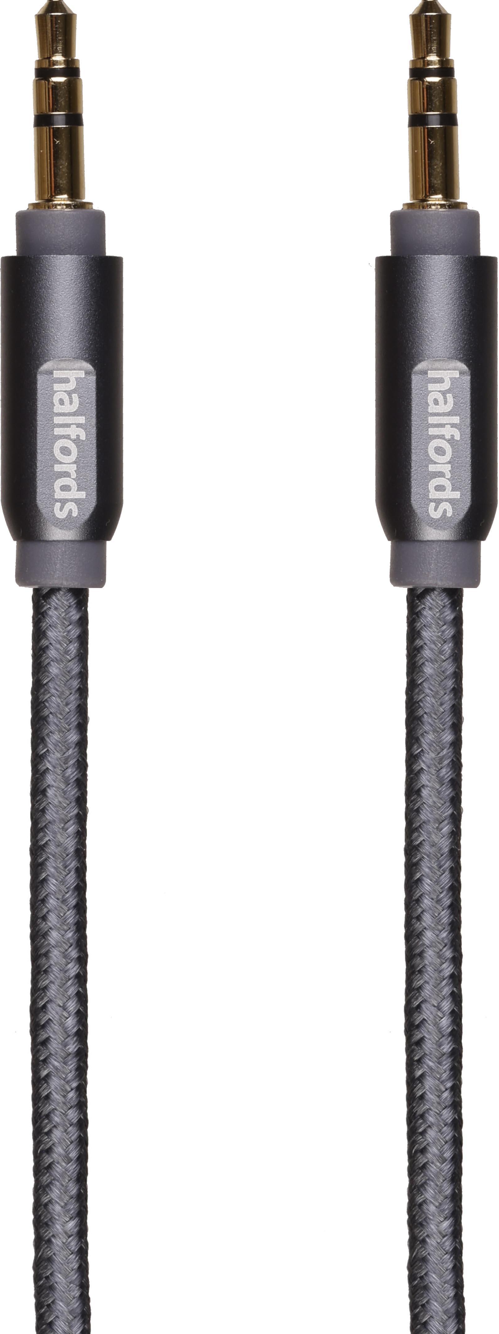 Halfords Aux to Aux 1.2m Charcoal