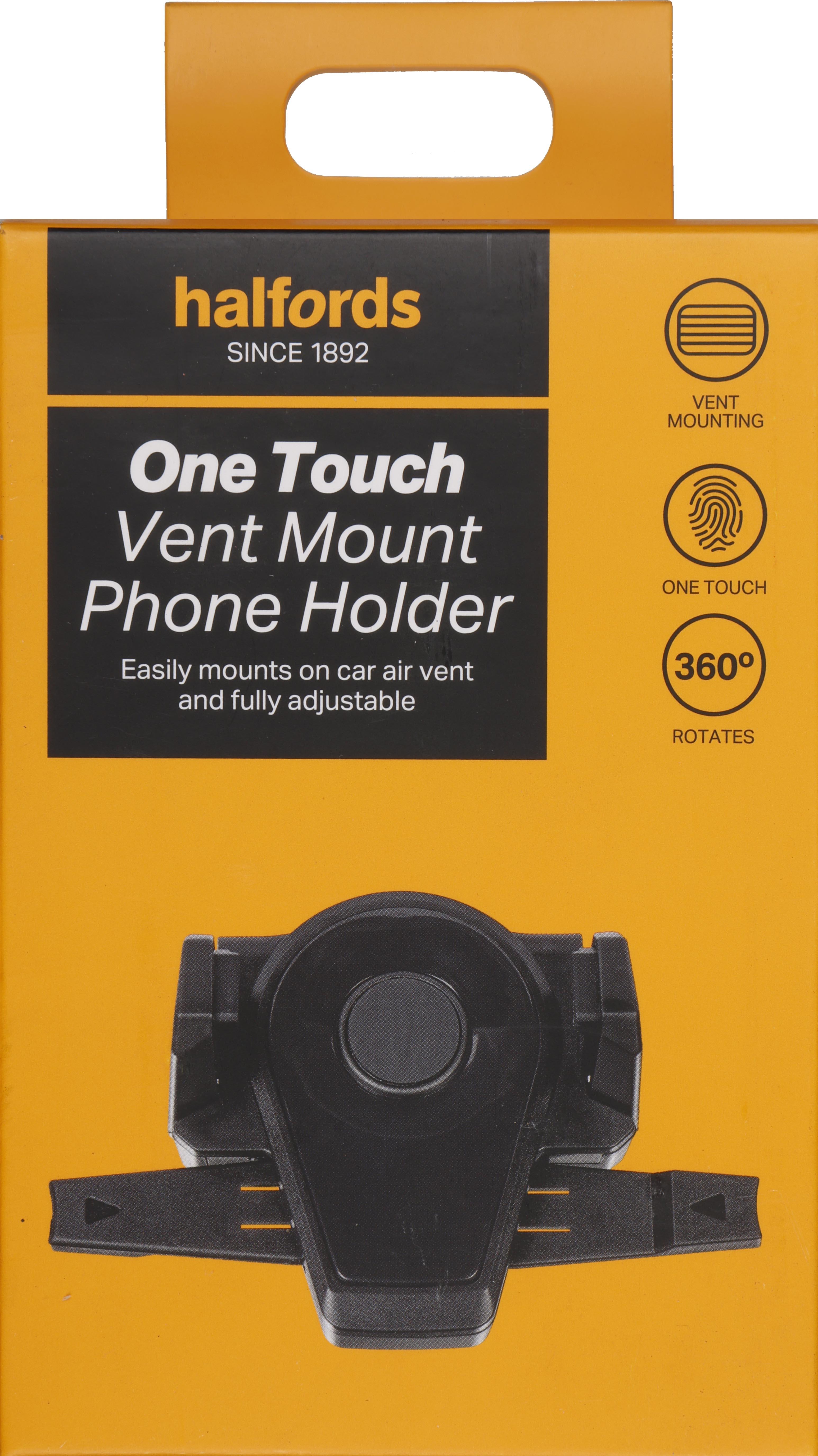 Halfords Core One Touch Vent Phone Holder