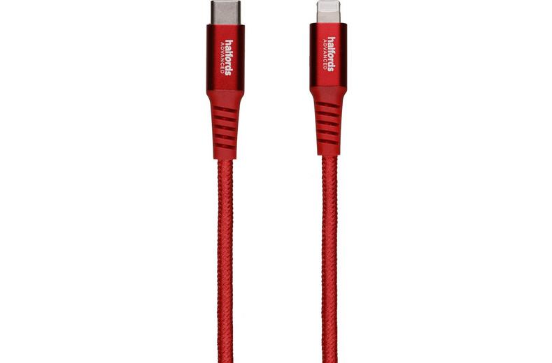 Halfords USB-C to Lightning 1.2m Red Halfords USB-C to Lightning 1.2m Red