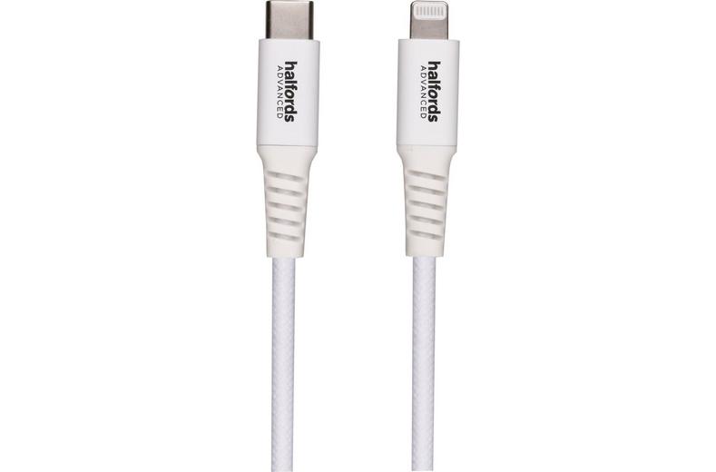 Halfords USB-C to Lightning 1.2m White Halfords USB-C to Lightning 1.2m White