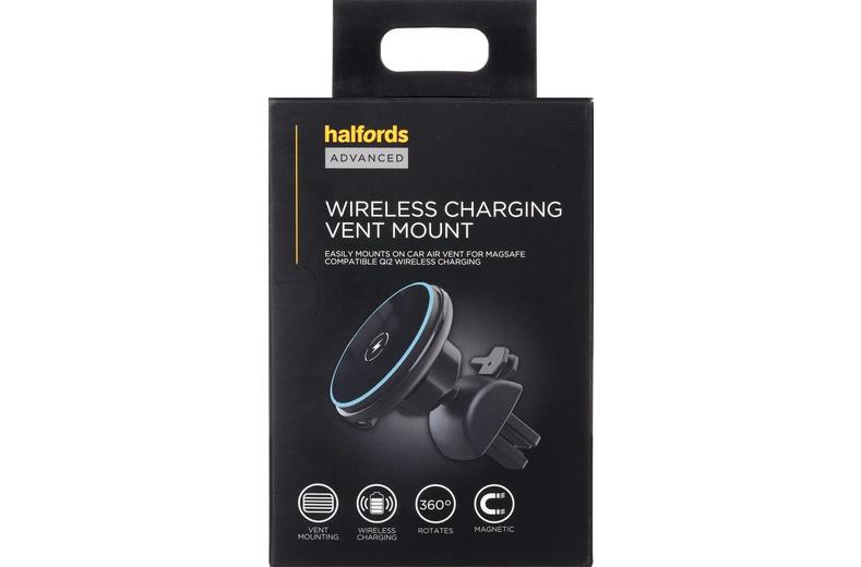 Halfords Advanced Wireless Charging Vent Phone Holder Halfords Advanced Wireless Charging Vent Phone Holder