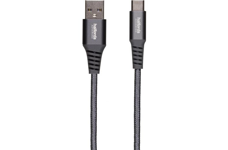 Halfords USB-A to USB-C Cable 1.2m Charcoal Halfords USB-A to USB-C Cable 1.2m Charcoal