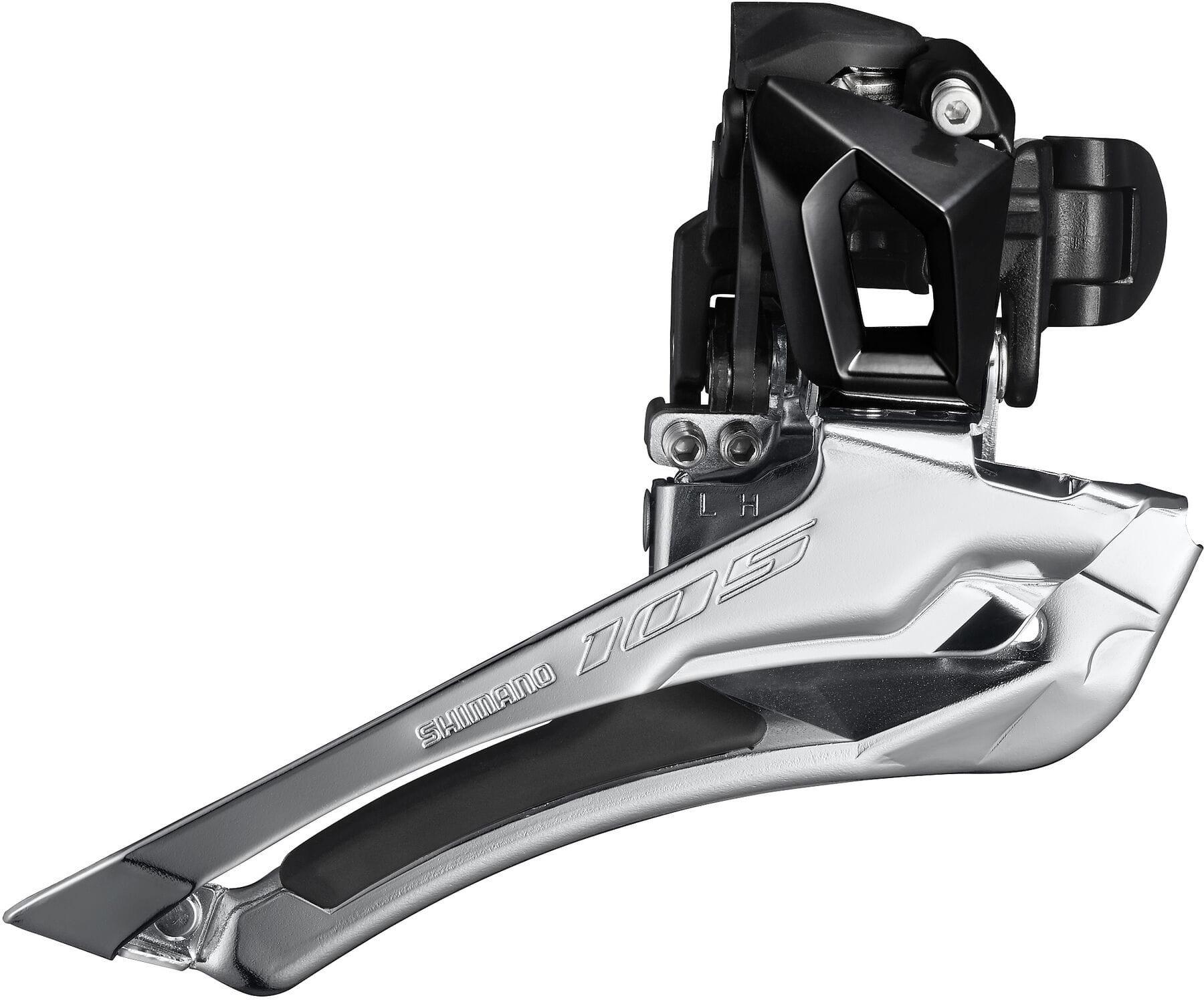 Halfords Shimano 105 FD-R7000 11 Speed Front Derailleur Double Band On, 28.6/31.8mm, Black | Extra 8% off for BC Members