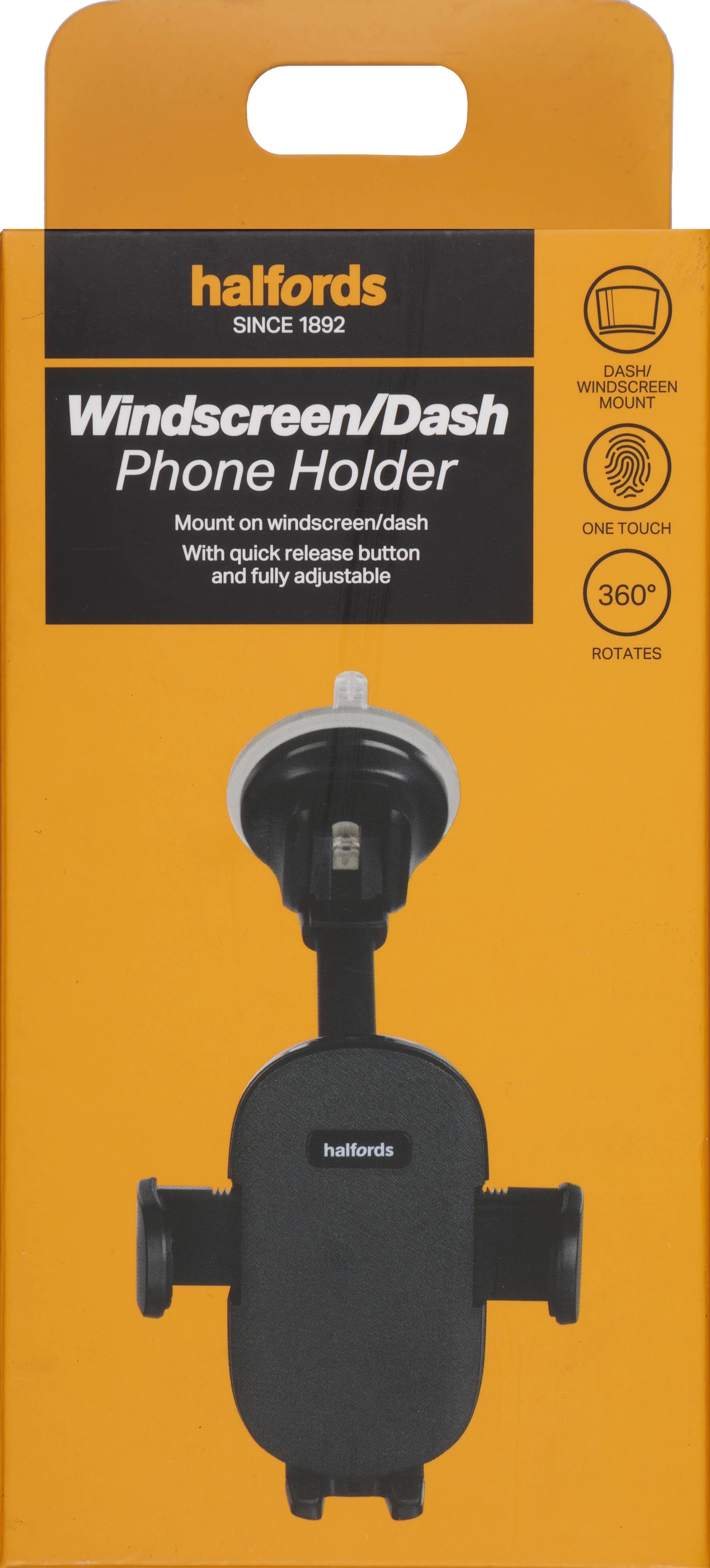 Halfords Core Windscreen and Dash Phone Holder