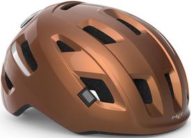 Halfords MET Met E-Mob Helmet, Glossy Copper, 58-61Cm | Extra 8% off for BC Members