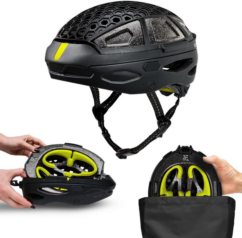 Halfords Newlane Folding Commuter Helmet, 56-61Cm, Yellow | Extra 8% off for BC Members