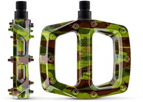 Halfords DMR V6 Nylon MTB Pedals, Green Camo | Extra 8% off for BC Members