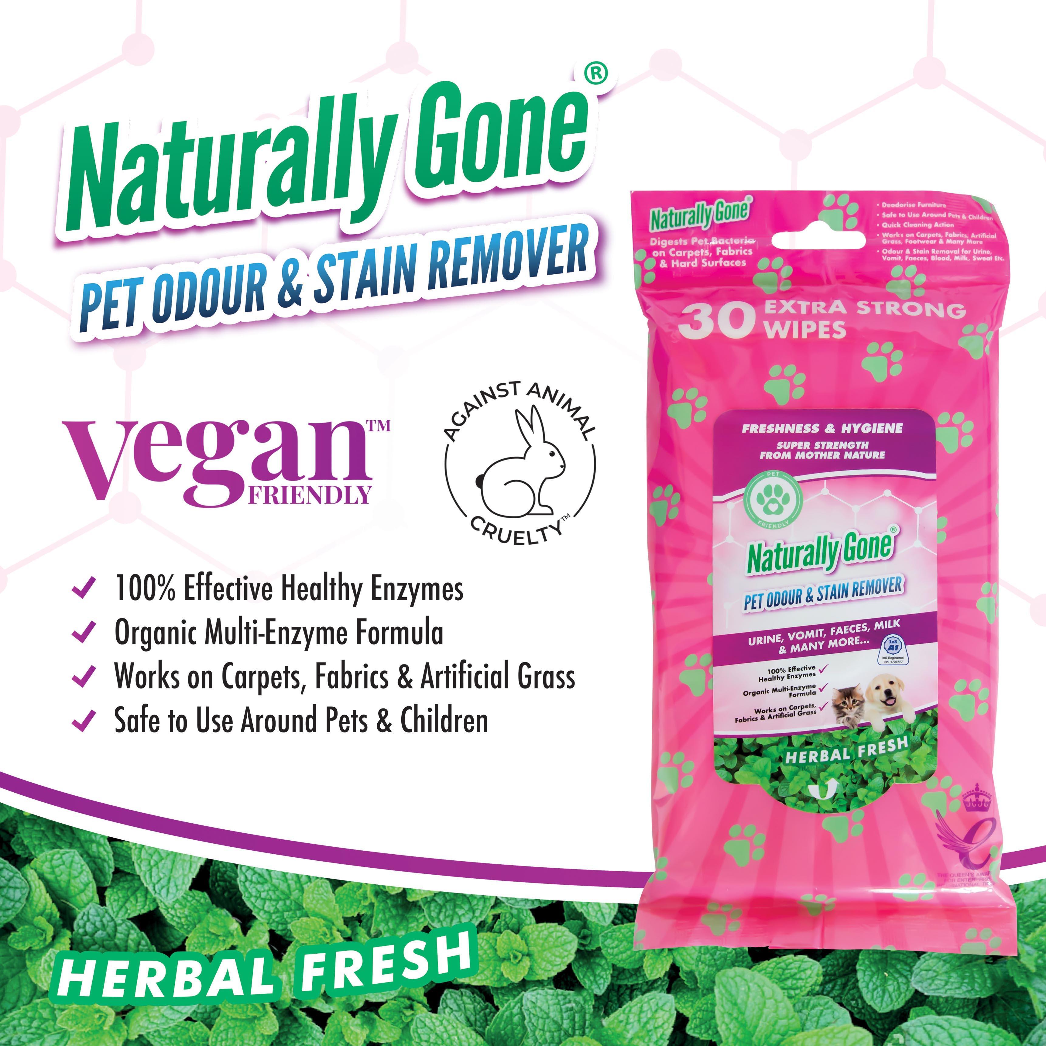 Naturally Gone 30 Extra Strong Wipes