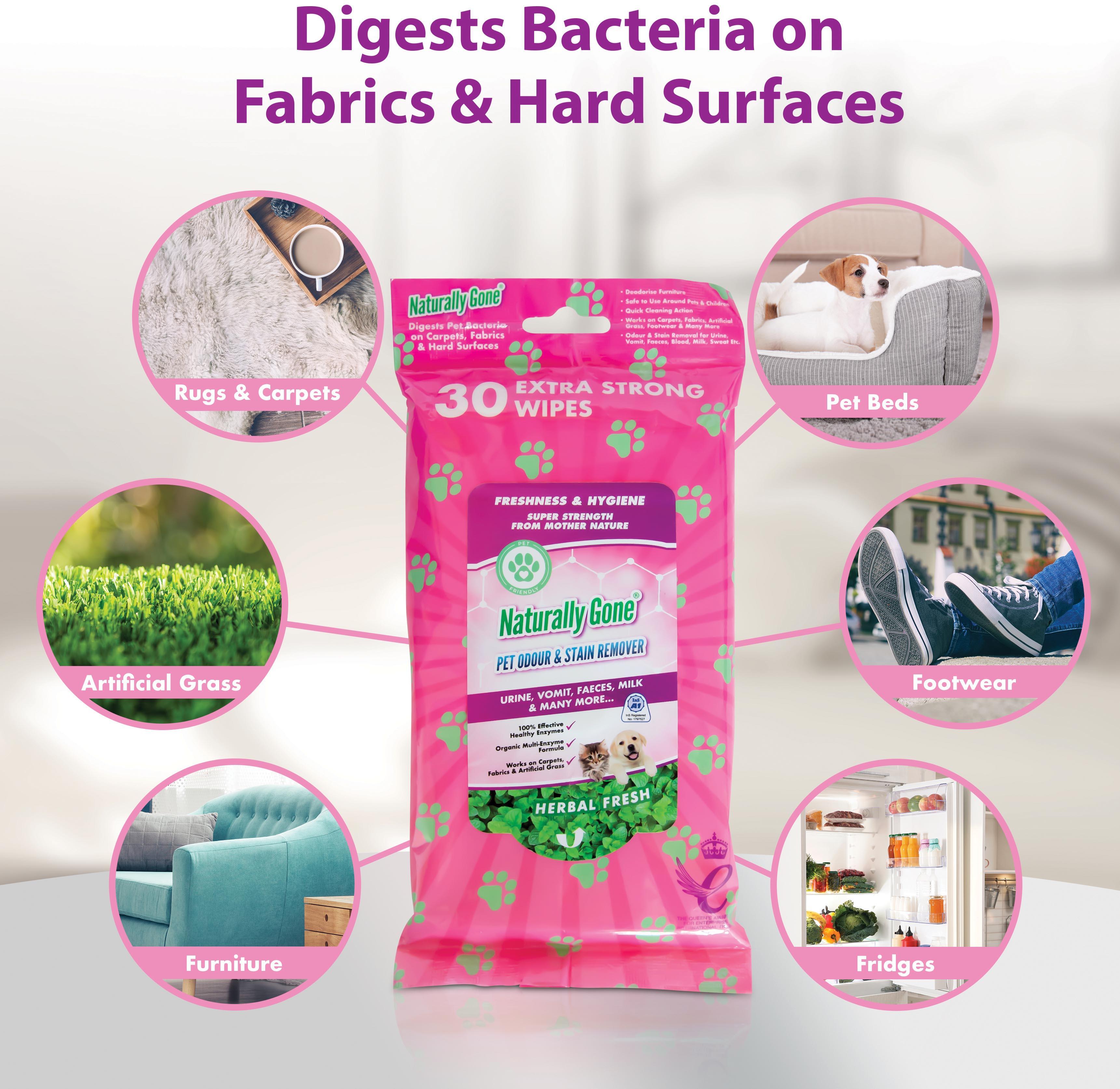 Naturally Gone 30 Extra Strong Wipes
