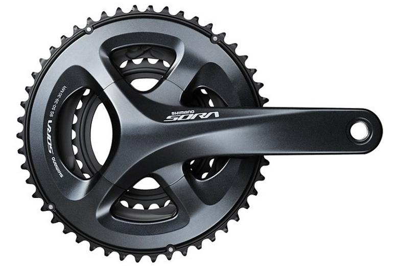 Shimano Sora FC-R3030 9 Speed Triple Chainset, 50/39/30T Shimano Sora FC-R3030 9 Speed Triple Chainset, 50/39/30T
