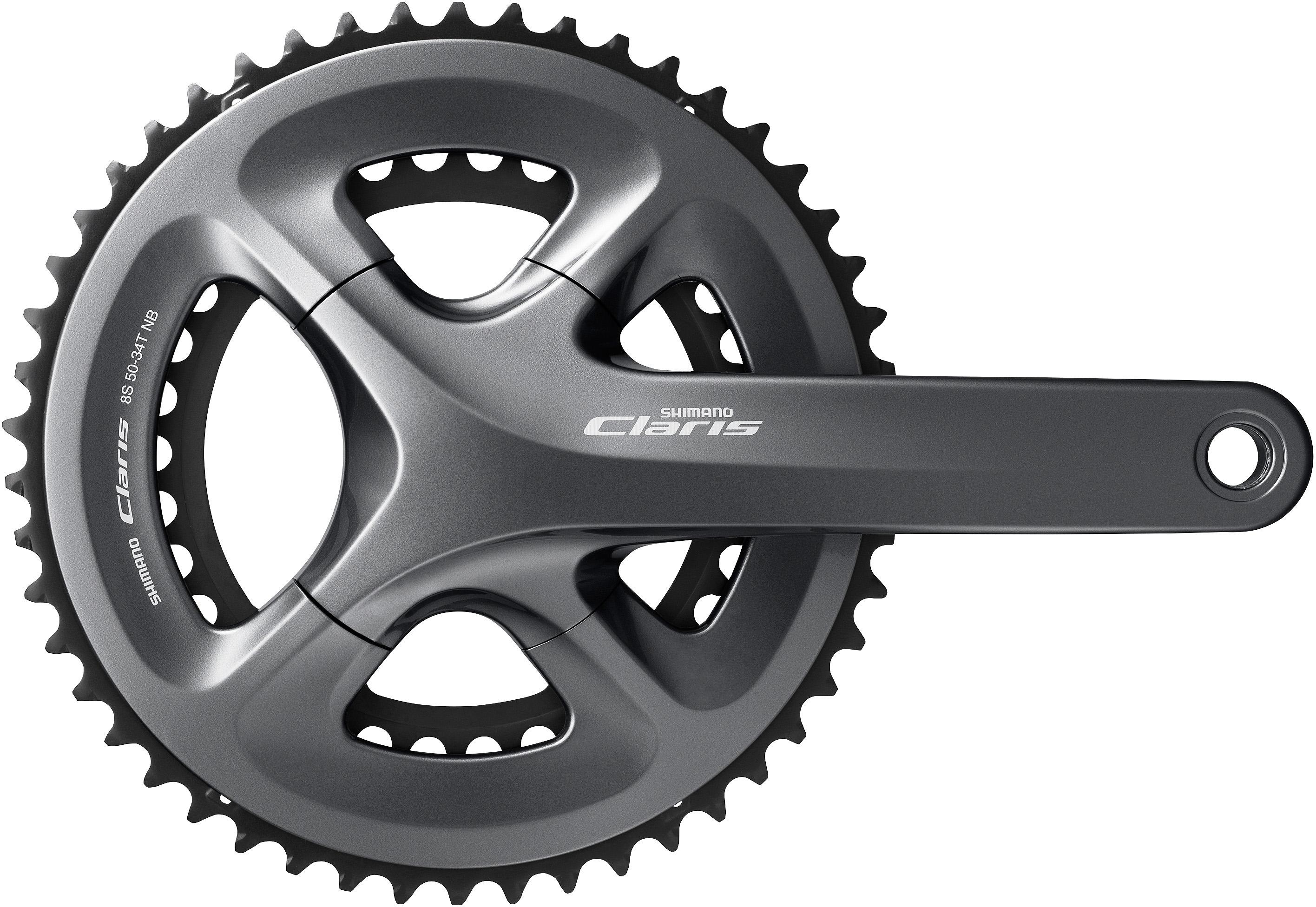 Halfords Shimano Claris FC-R2000 8 Speed Double Chainset, 50/34T, 170mm | Pricematch, Extra 8% off for BC Members, Free Bike Health Check, Cycle2Work Scheme & 0% APR Finance.