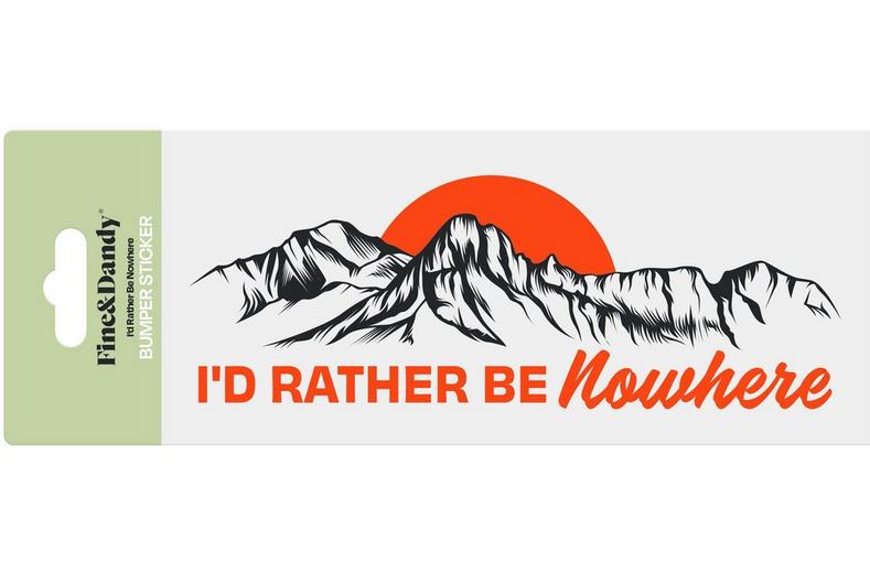 Bumper Sticker Nowhere Bumper Sticker Nowhere