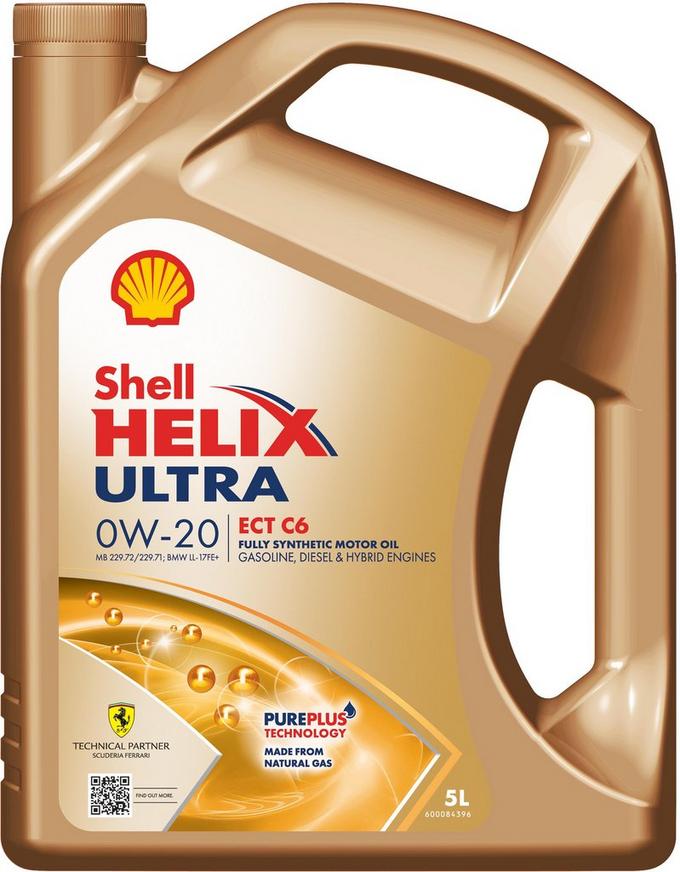 Shell Helix Ultra ECT C6 0W-20 5L | Halfords IE