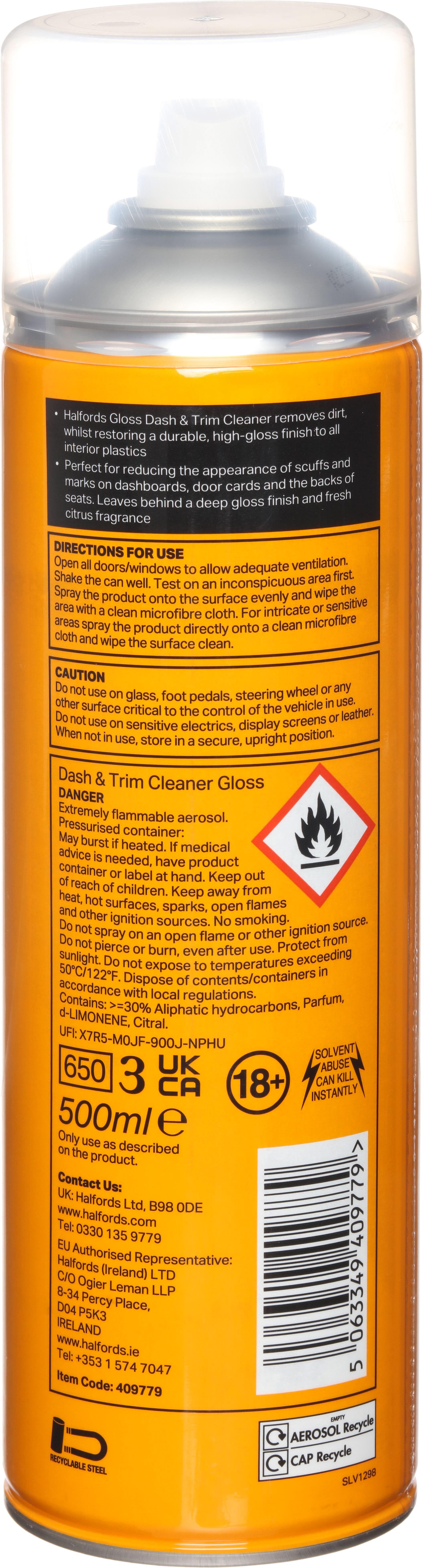 Dash and Trim Cleaner Gloss Aerosol 500ml
