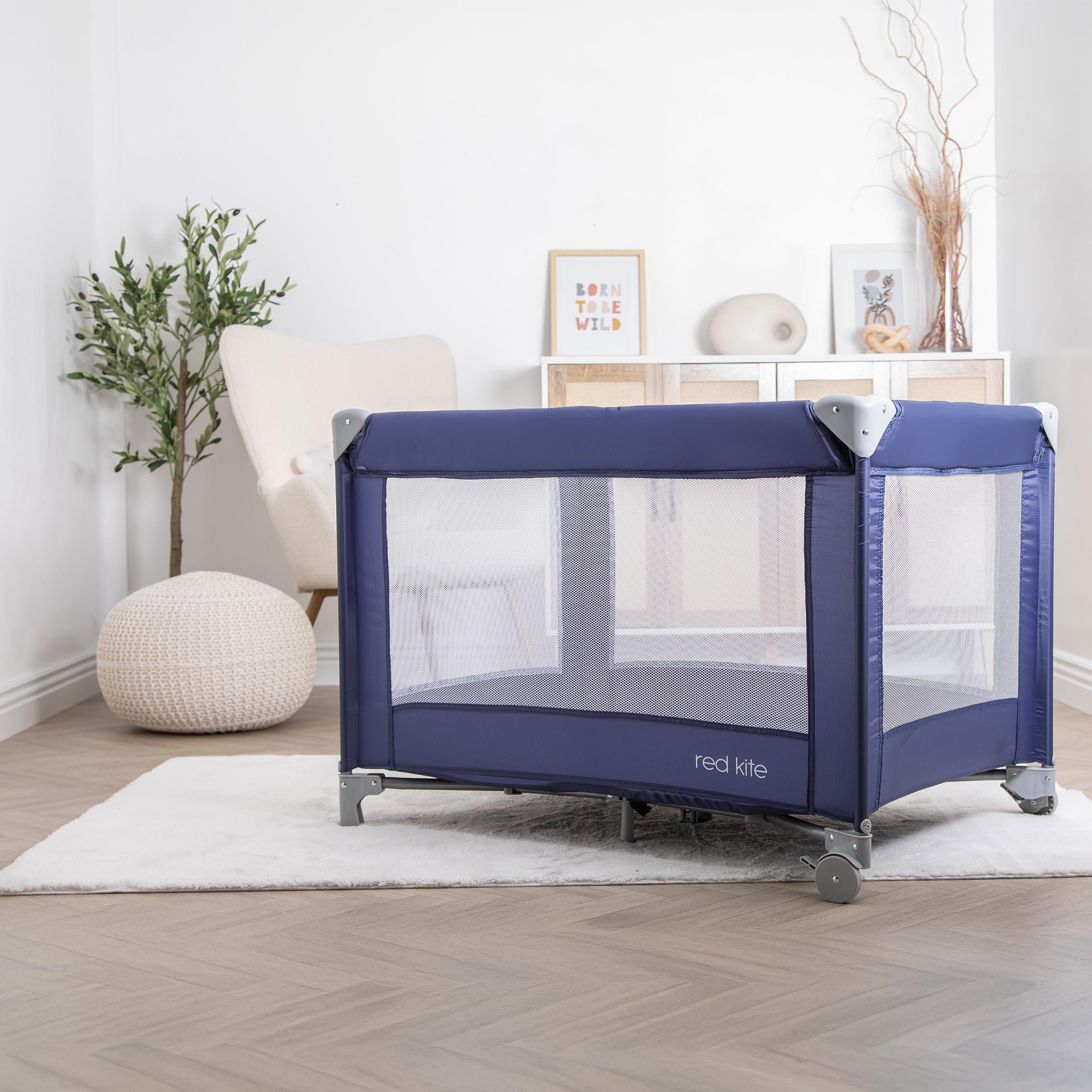 Red Kite Sleeptight Travel Cot Blueberry Halfords UK