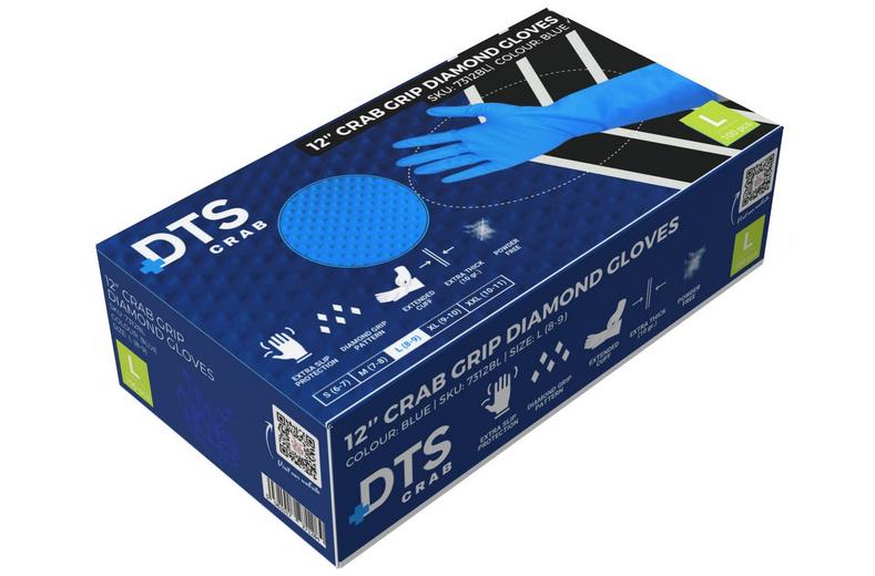 DTS CRAB BLUE 12'' EXTENDED CUFF - BOX OF 100 DTS CRAB BLUE 12'' EXTENDED CUFF - BOX OF 100