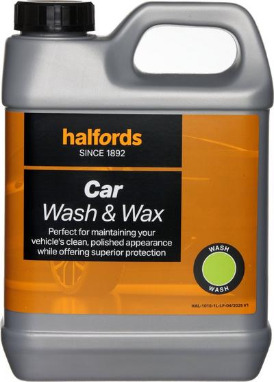 Halfords Car Wash and Wax 1L Halfords Car Wash and Wax 1L