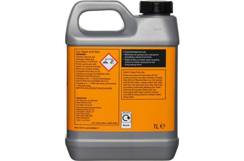 Halfords Car Wash and Wax 1L Halfords Car Wash and Wax 1L