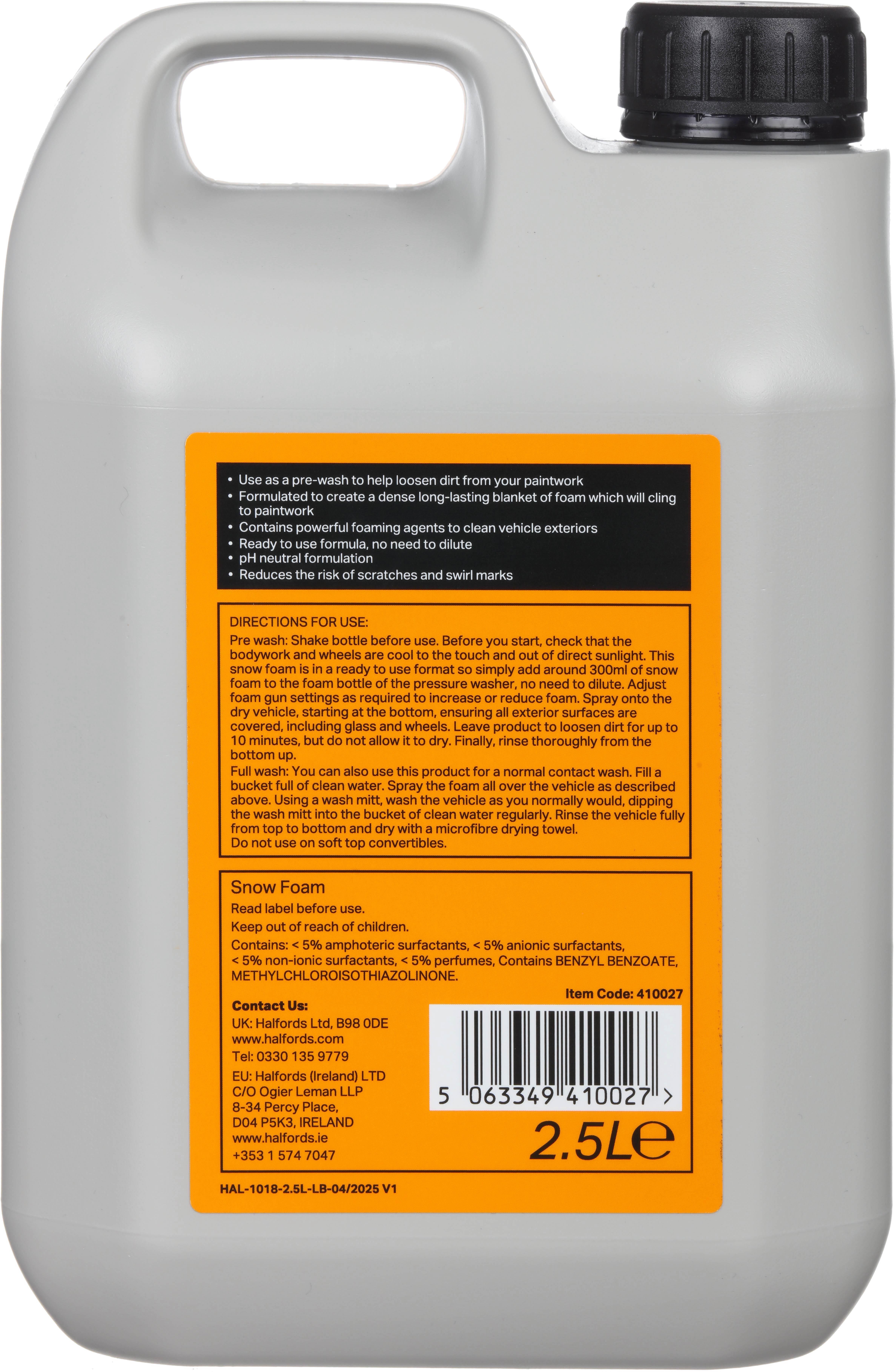 Halfords Snow Foam 2.5L